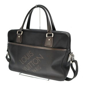 Louis Vuitton Yak Handbag Damier Jean Nylon Brown